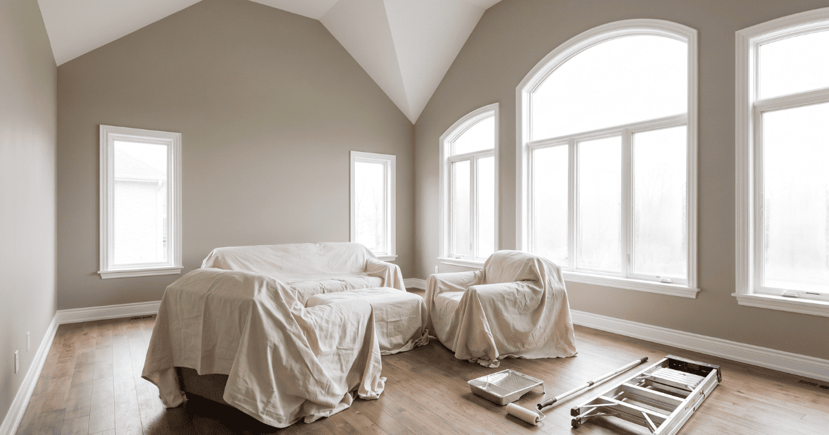 interior painting - vaulted ceiling